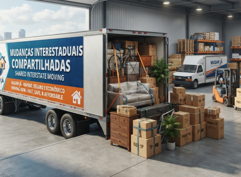 Mudanças Interestaduais Compartilhadas: Transforme Sua Experiência de Mudança